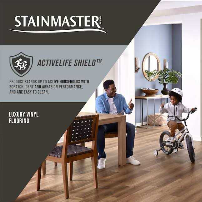 STAINMASTER Mecklenberg Pine 12-mil x 7-in W x 48-in L Waterproof Interlocking Luxury Vinyl Plank Flooring - Shop Hardware Tools Online Store