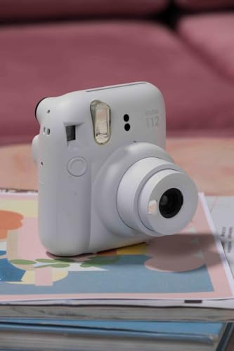 Fujifilm Instax Mini 12 Instant Camera Pastel Blue with 40 Sheets Fujifilm Instax Mini Film Bundle, Sunshine Photo Microfiber Cleaning Cloth Included