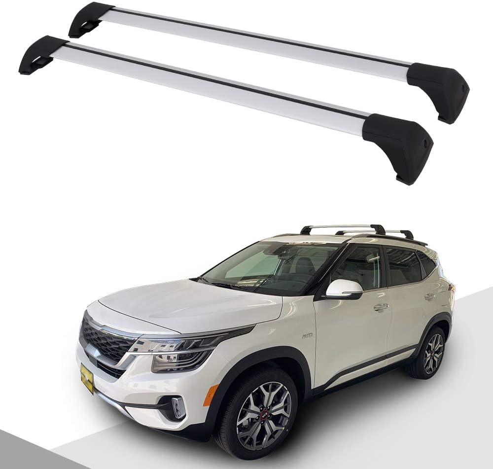 Snailfly Fit for Kia Seltos 2021 2022 Lockable Roof Rack Cross Bars for Kayak Canoe Bike Snowboard Skiboard Crossbars