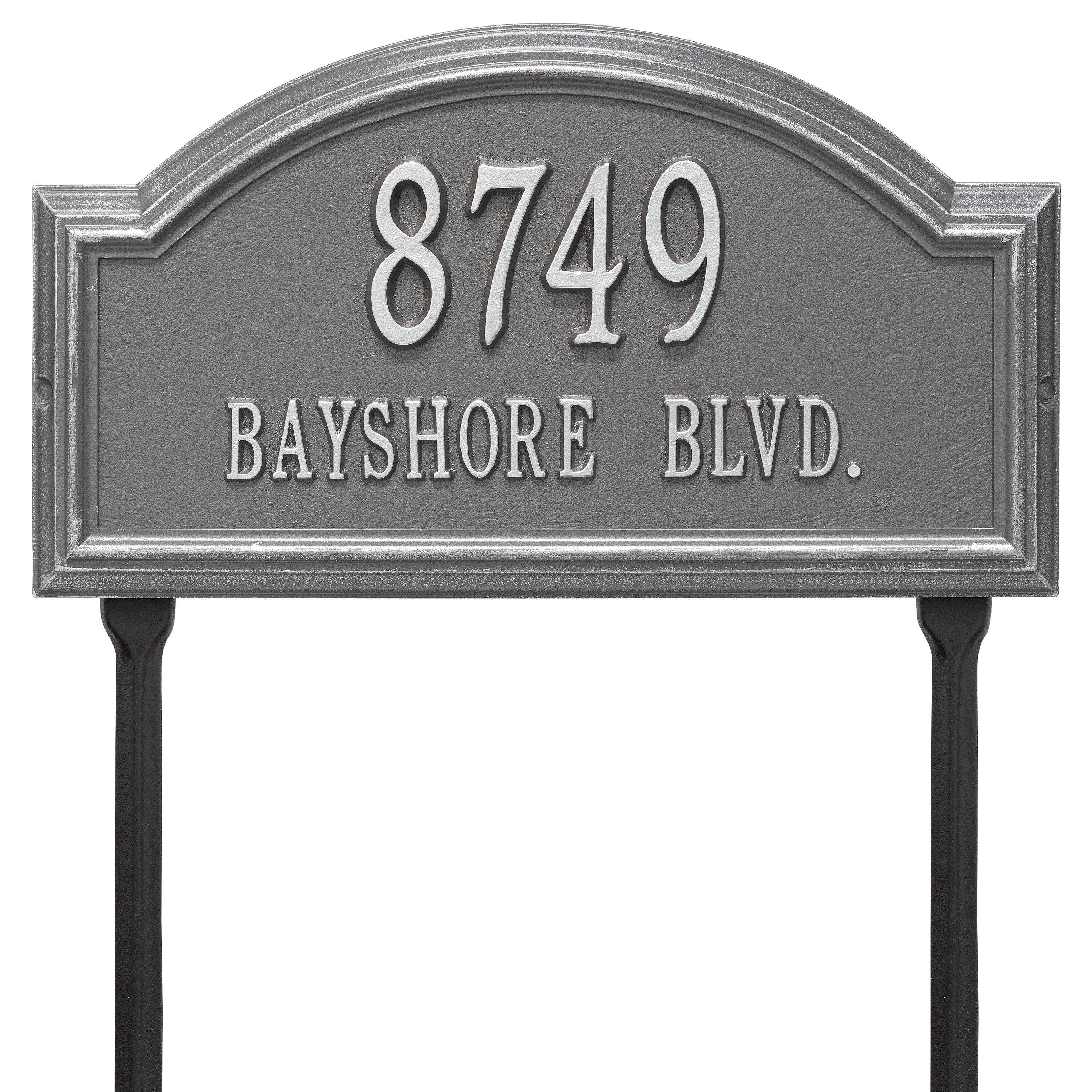 Whitehall Providence Arch - Standard Lawn - Two Line- Black/Gold