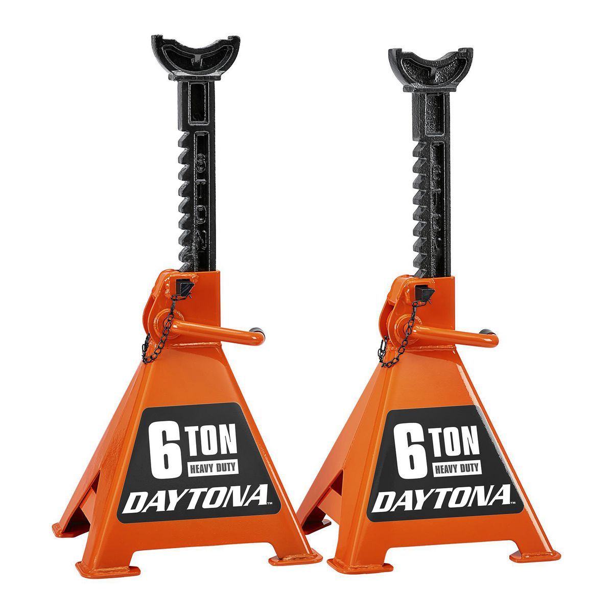 DAYTONA 6 Ton Heavy Duty Ratcheting Jack Stands, Slate Gray