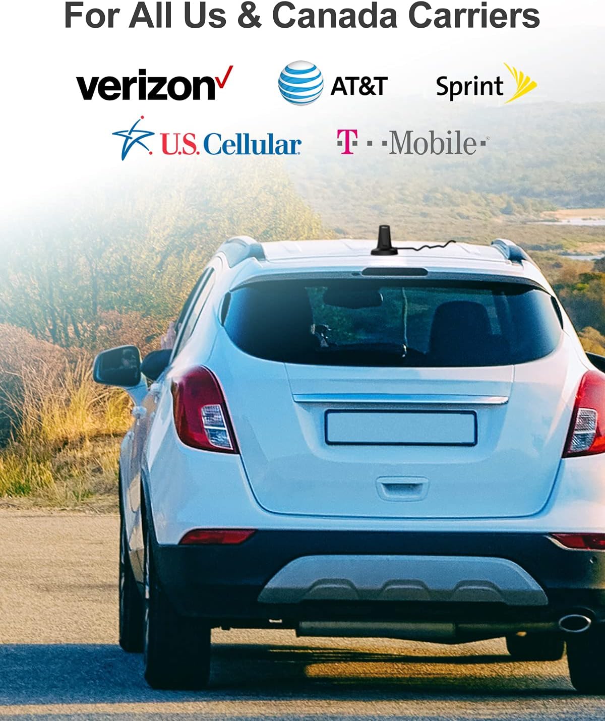HiBoost Vehicle Cell Phone Signal Booster for Car, SUV, Van. APP fine Tune MAX gain. Car Cell Phone Booster for All U.S. Carriers-Verizon AT&T T-Mobile Sprint & More, FCC Approved