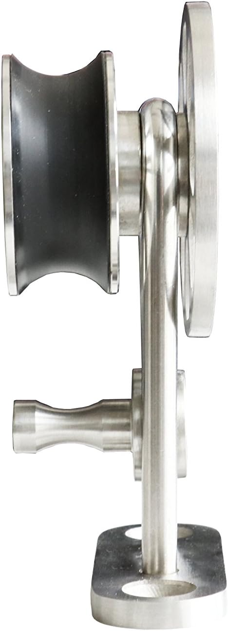 KINMADE Fortune Stainless Steel Sliding Barn Door Hardware Kit 8FT Track Single Door Kit