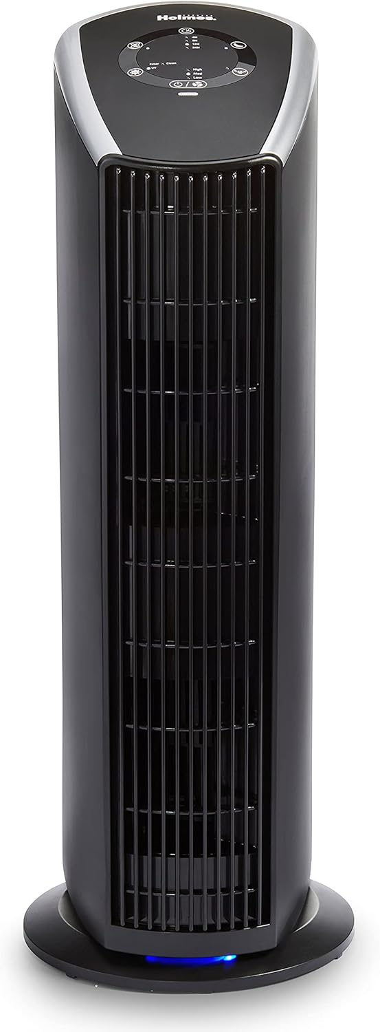 Holmes® Bug-Reducing True HEPA Filter Air Purifier, Medium Room Air Cleaner, Oscillating Air Purifier with UV Technology