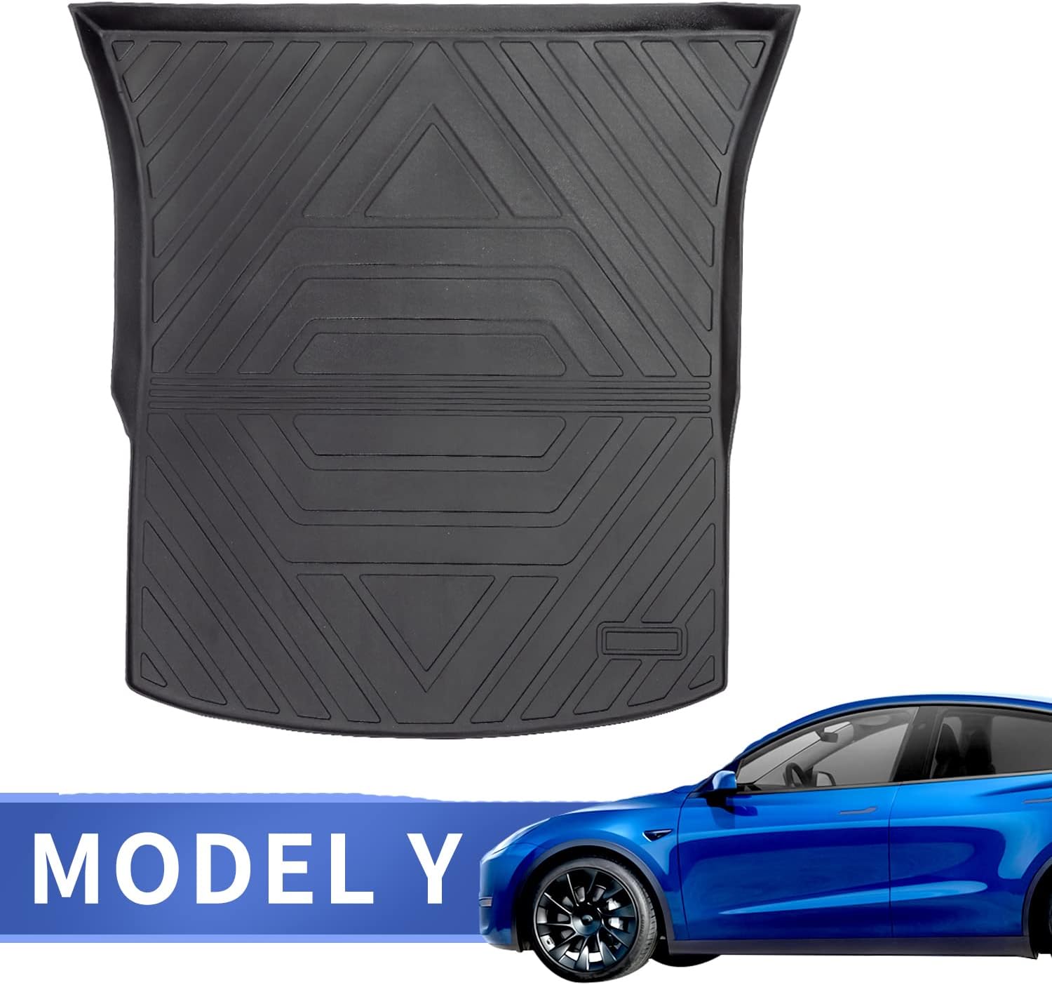 Sumli Trunk Mat for Tesla Model Y Trunk Mat Cargo Liner, 3PCS Frunk Storage Mats TPE 2021-2022 Tesla Model Y Accessories (Front Trunk Mat+ Rear Storage Mat+ Rear Trunk Mat)