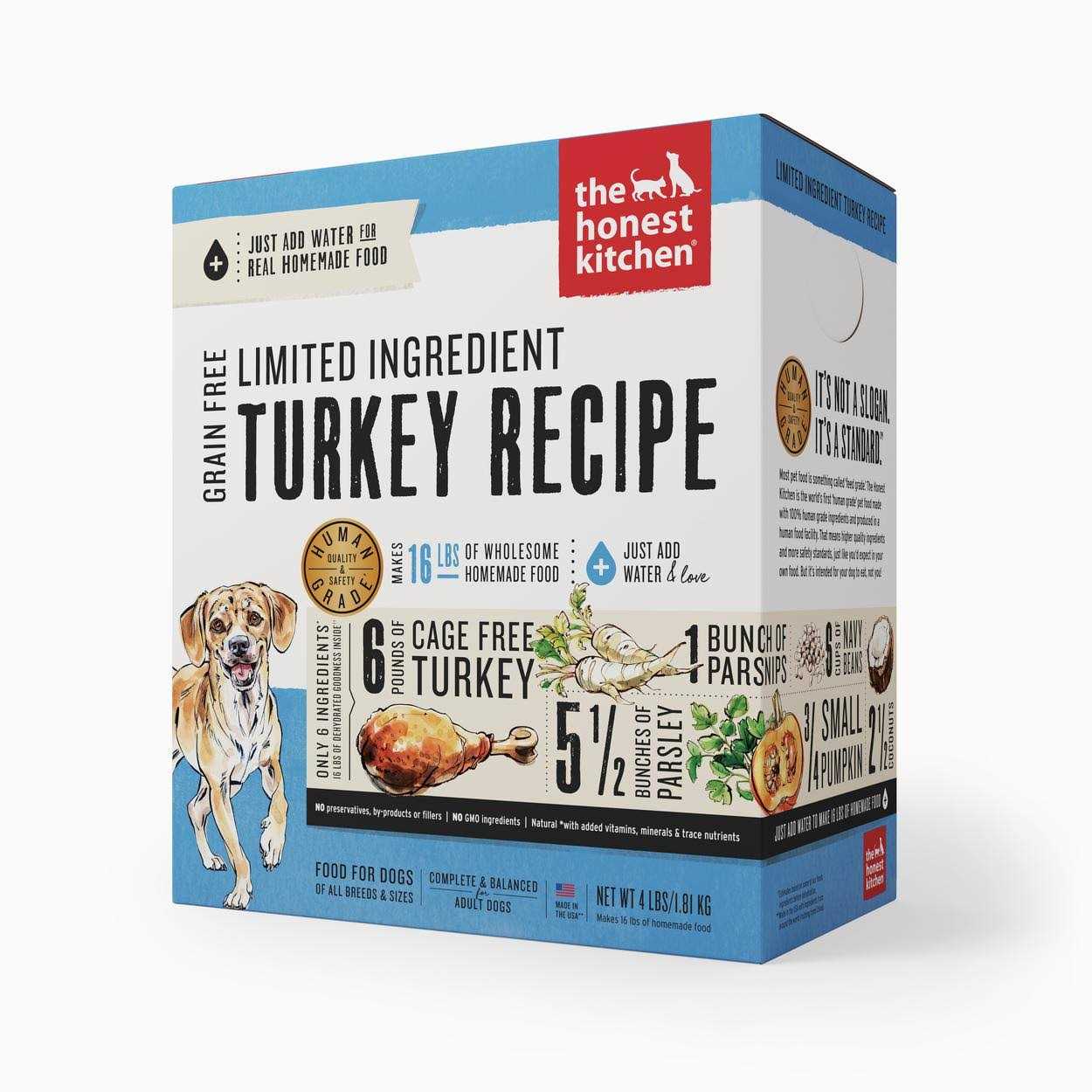 The Honest Kitchen Grain Free Limited Ingredient Turkey Recipe Dehydrated Dog Food - Pet Supplies online store