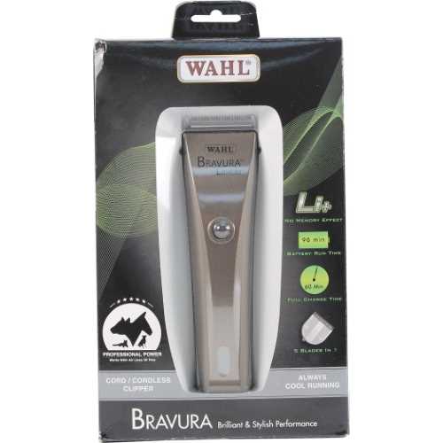Wahl Bravura Lithium Ion Cordless Dog &amp; Cat Clipper Kit, Gunmetal Grey - Pet Supplies online store
