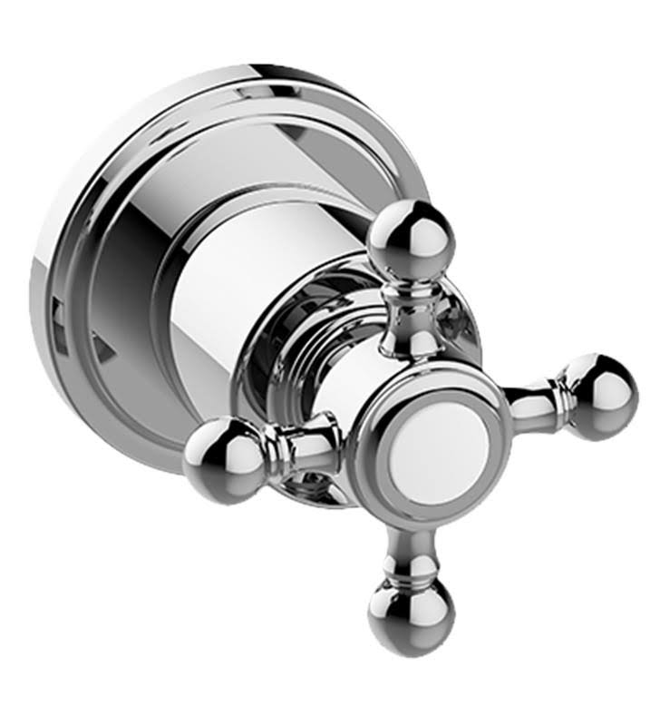 Graff Canterbury M-Series 2 5/8x22 Stop/Volume Control Valve Trim Plate with C2E1 Handle in 24K Gold Plated, SKU: G-8034-C2E1-AU