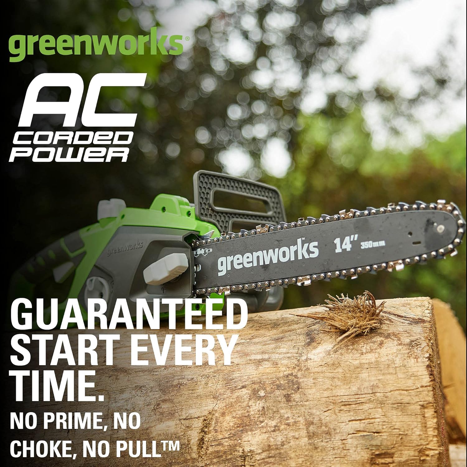 Greenworks 10.5 Amp 14-Inch Corded Chainsaw 20222 Pack of 2