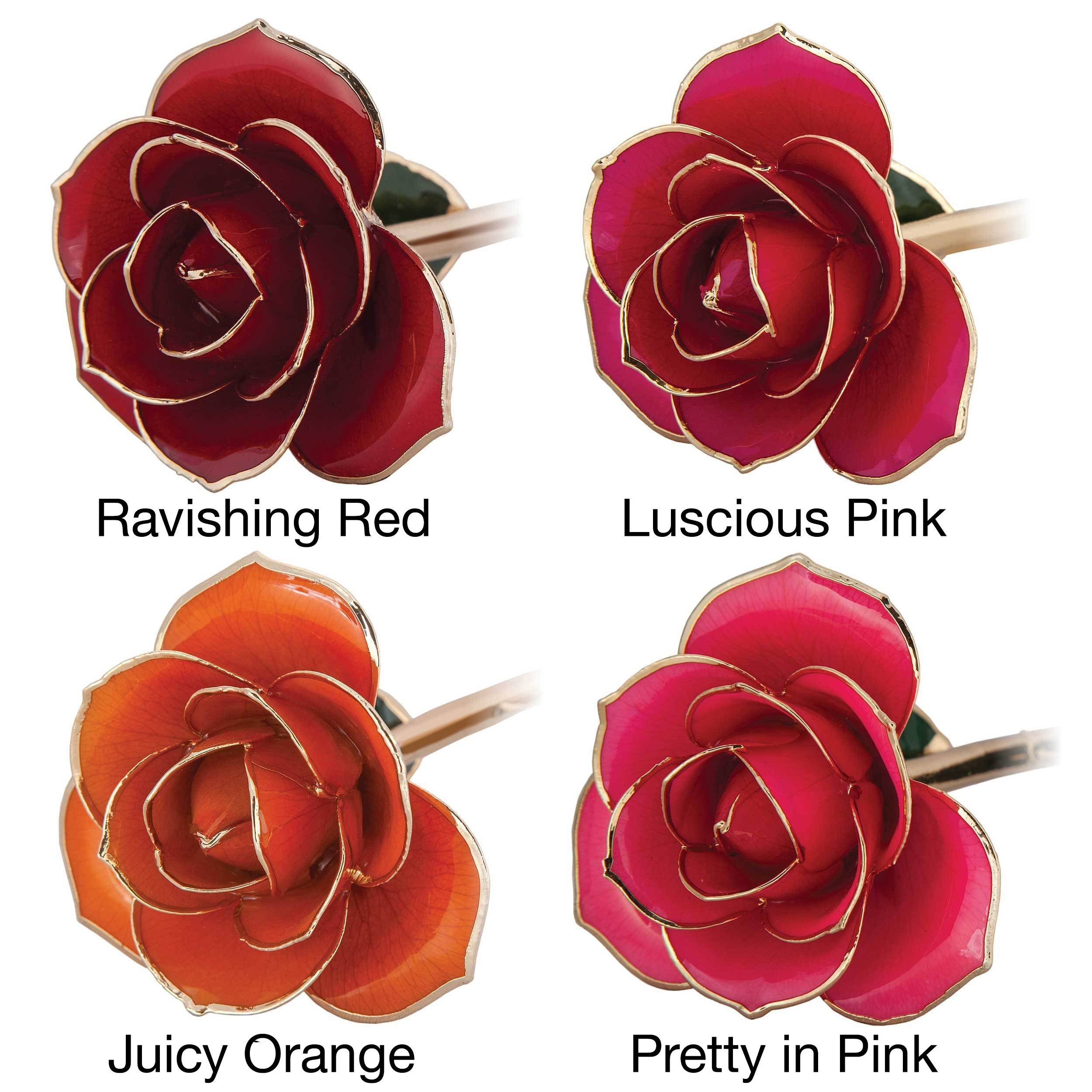 24K Gold Dipped Laquered Rose - Sunshine Yellow