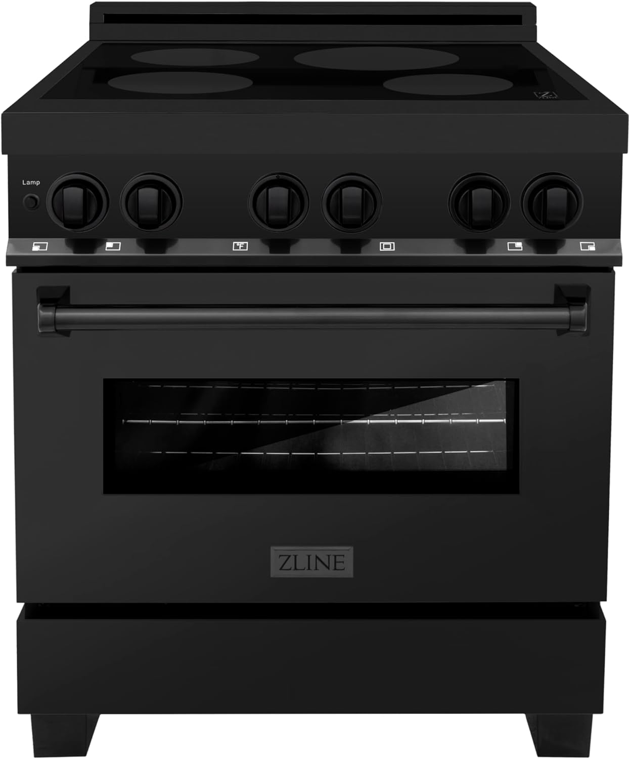 ZLINE 36" 4.6 cu. ft. Induction Range with a 4 Element Stove and Electric Oven in Black Stainless Steel (RAIND-BS-36)