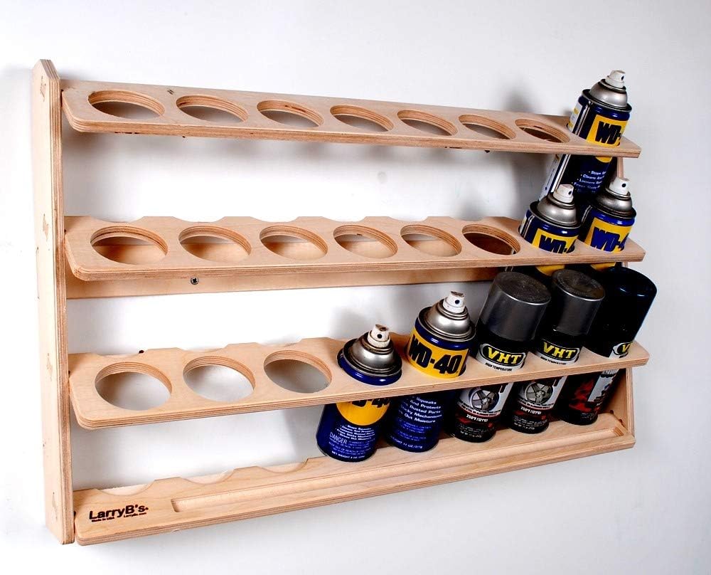 24 Can Spray Paint or Lube Can Wall Mount Storage Holder Rack Pack of 2