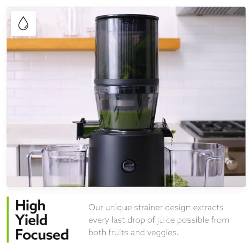 Hurom H320 Slow Juicer | Ultra Low Pulp | Hands-Free | Hopper Fits Whole Produce | Quiet Motor | BPA Free | Easy Assembly | Cold Press Masticating Juicer