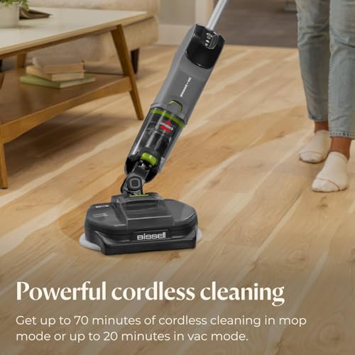 BISSELL® Spinwave Cordless Pet Hard Floor Spin Mop Cleaner 18V with washable mop pads for sealed hard floors, 23157