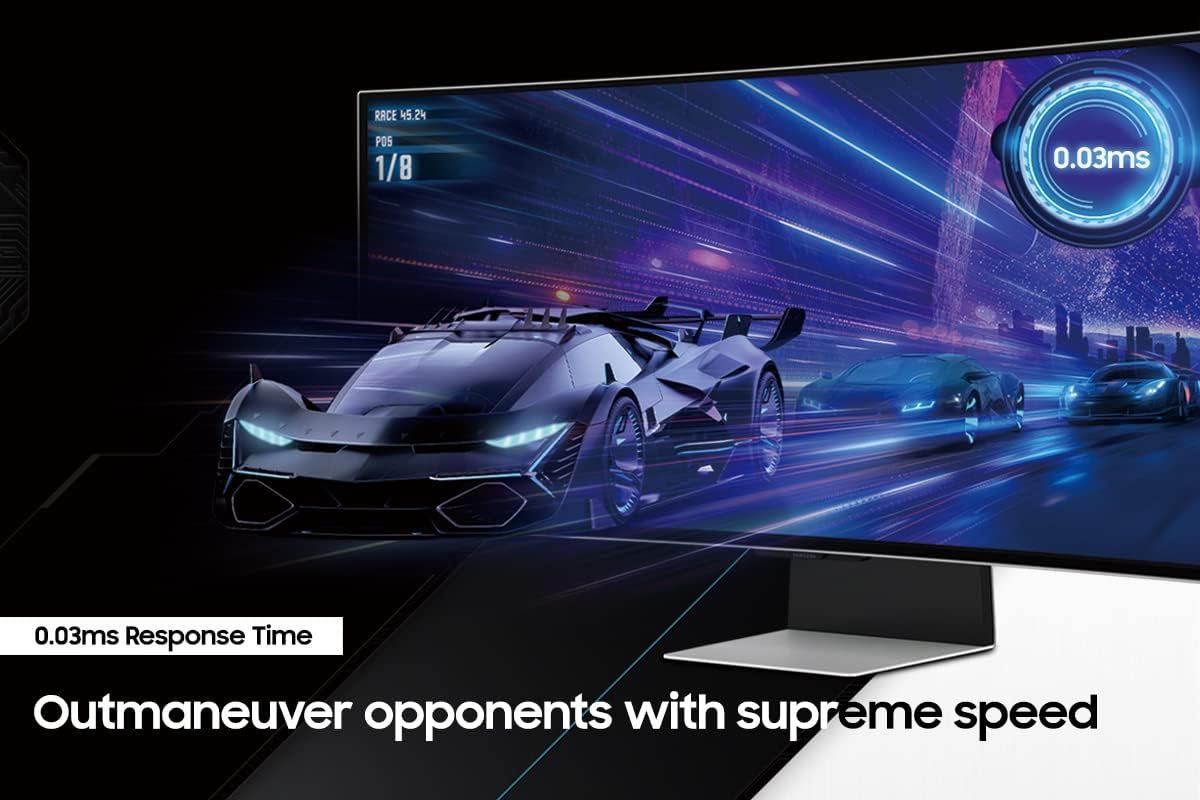 SAMSUNG 34-Inch Odyssey G85SB Series QD-OLED Ultra WQHD Curved Gaming Monitor, 175Hz, 0.03ms, DisplayHDR True Black 400, AMD FreeSync Premium Pro (Renewed)