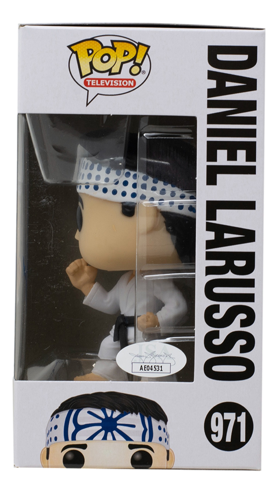 Ralph Macchio Signed In Blue Cobra Kai Daniel Larusso Funko Pop #971 JSA