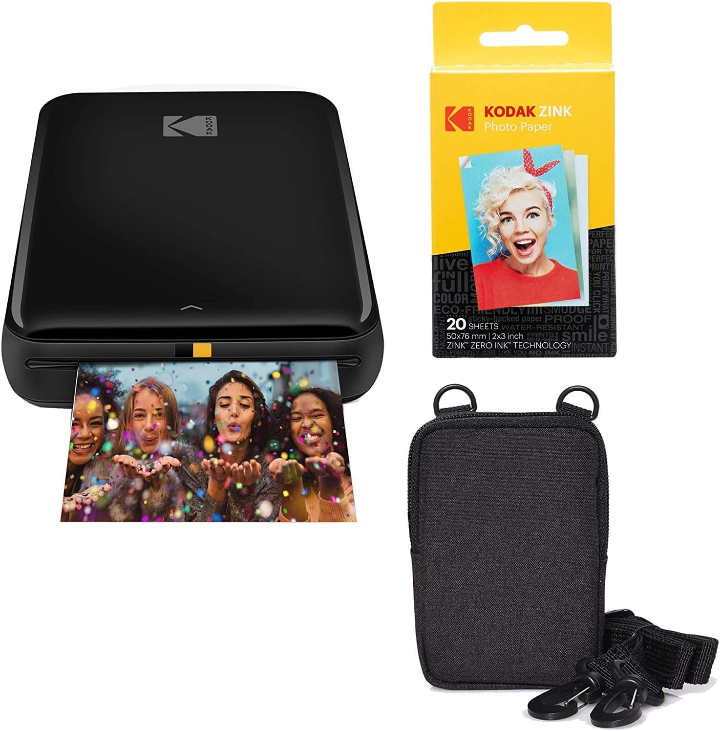 KODAK Step Instant Photo Printer with Bluetooth/NFC, Zink Technology & KODAK App for iOS & Android (Pink) Go Bundle