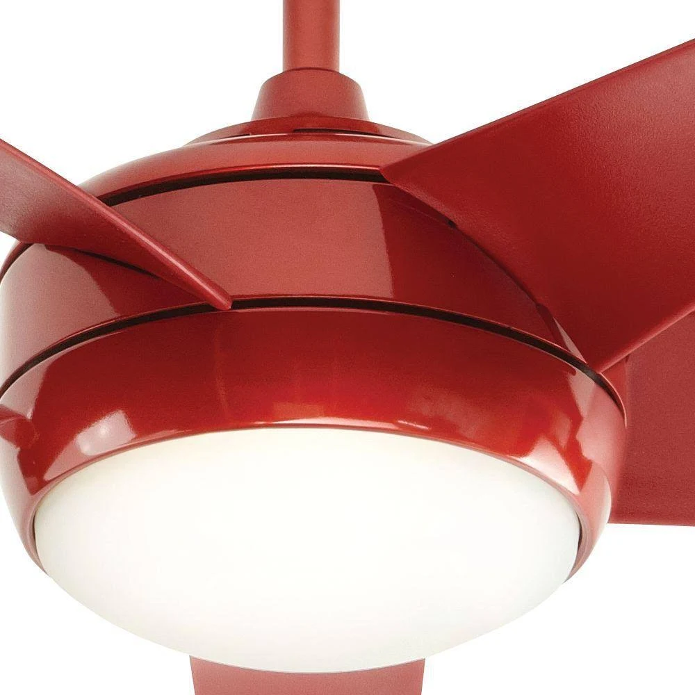 Home Decorators Collection Windward IV 52 in. LED Indoor Red Ceiling Fan with Light Kit Works with Google Assistant and Alexa 20