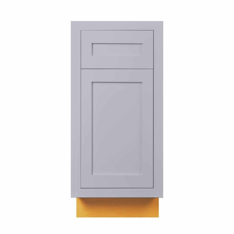 Maplevilles Cabinetry B15 Inset 15 inch Wide x 34-1/2 inch Tall 1 Door Base Cabinet, Gray