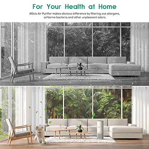 Afloia Air Purifier And Humidifier Combo For Home, 22Db| 7 Colors Night Air Purifiers 2 In 1 With Remote Control, Quiet Air Cleaner Removing 99.99% Smokers Odor And Pollen For Bedroom