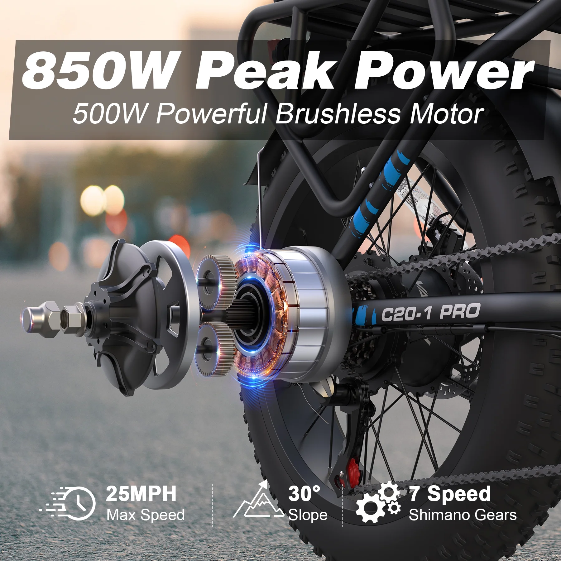 VARUN Folding Electric Bike for Adults - Peak 750W Fat Tire Electric Bike with 48V 13Ah Anti-Theft Battery - Full Suspension Ebike for All Terrains Up to 25+MPH, 60+ Miles - Curated Treasures Market