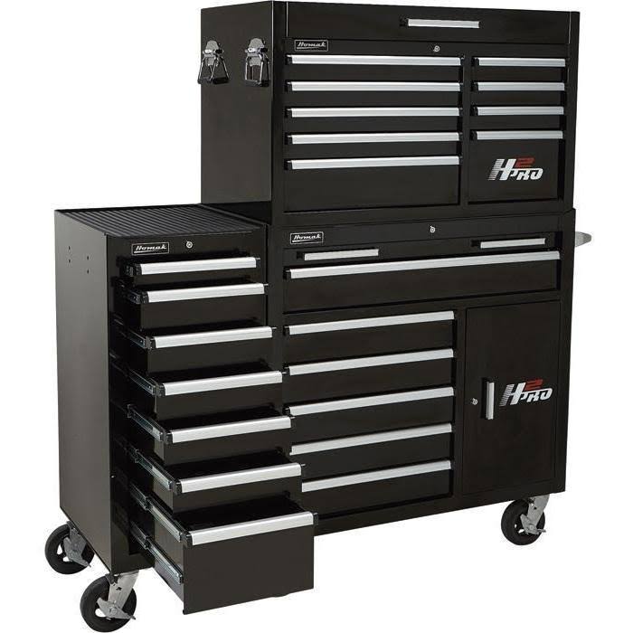 Homak BL08018070 18 in. H2Pro Series 7 Drawer Side Cabinet (Blue)