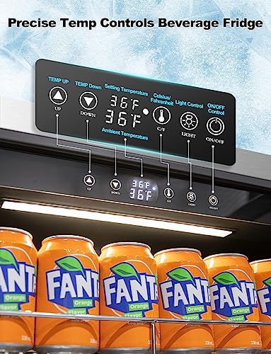 Enocreay 24 Inch Indoor Under Counter Drawer Fridge Stainless Steel Undercounter Refrigerator Freestanding Outdoor Fridge