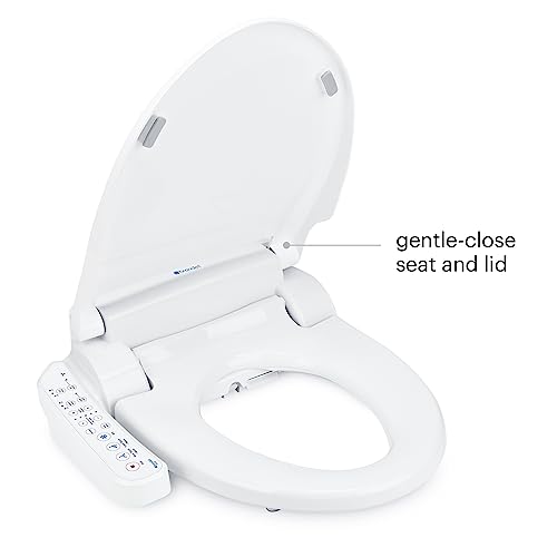 Brondell Swash Bidet Seat with Side Arm Controls, Oscillating Stainless-Steel Nozzle, Warm Air Dryer, Ambient Nightlight