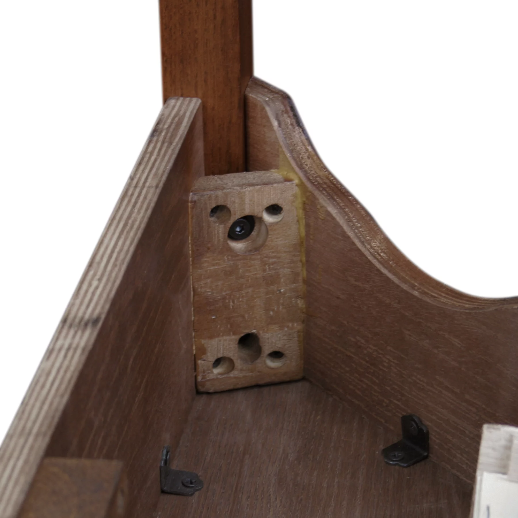 Demilune Console in Medium Oak