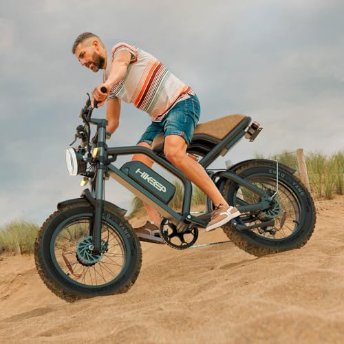 Electric Bike for Adults - K6 20 x 4 Inch Fat Tire, 750W/Peak 1500W Motor, 48V15AH Detachable Battery, 4 Riding Modes Electric Dirt Bike, 7 Speed Electric Motorcycle,20MPH UL 2849 Certified
