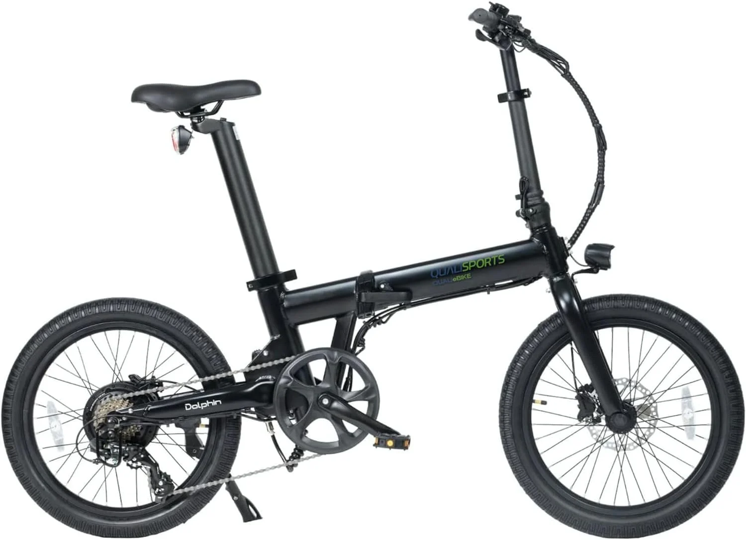Qualisports Dolphin 20" Adults Folding Electric Bike Ebike 48V 500W Removable Battery 20MPH Outdoor Ebike, long range - Curated Treasures Market
