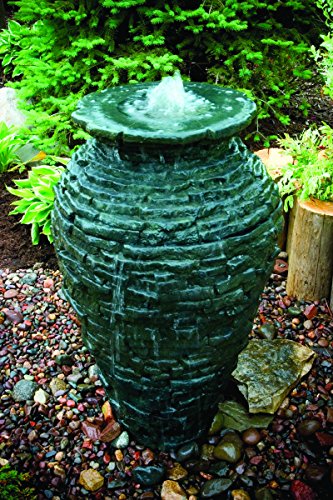 Aquascape Stacked Slate Urn Water Fountain Kit for Landscape and Garden, Medium | 58090