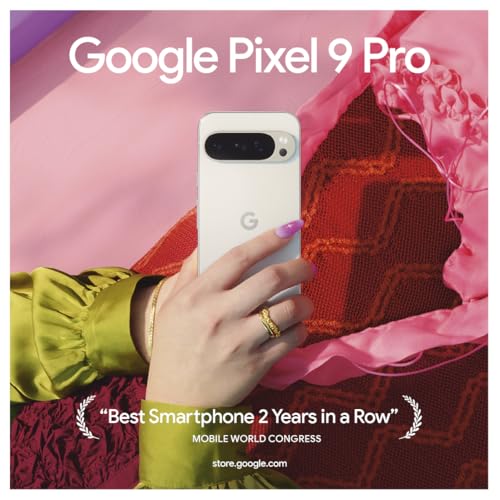 Google Pixel 9 Pro - Unlocked Android Smartphone with Gemini, Triple Rear Camera System, 24-Hour Battery, and 6.3" Super Actua Display - Obsidian - 128 GB