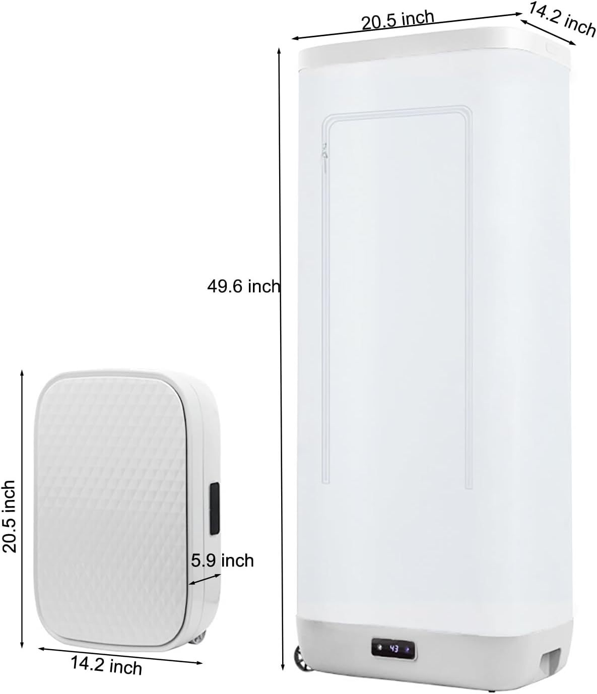 Portable Folding Clothes Dryer, Mini Electric Dryer for Apartments, 850w, 68℃/154.4℉ Constant Temperature Drying for Small Spaces, Travel, Rv