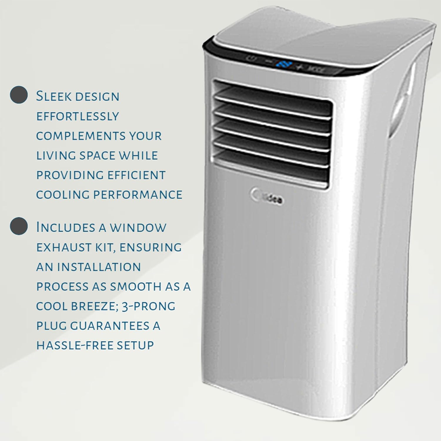 S2 Series 5,000 BTU Portable Air Conditioner Corded Electric Cooling Fan Unit with Window Exhaust Kit for Home and Office Room Use