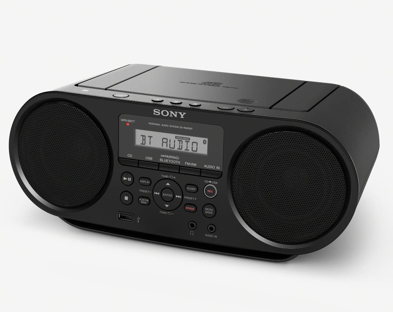 Sony ZSRS60BT CD Boombox with Bluetooth and NFC (Black)