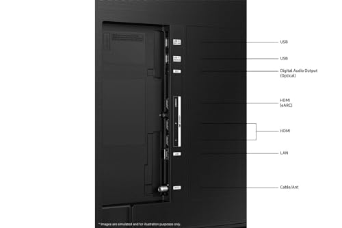 Samsung 43-Inch Class 4K Crystal UHD DU8000 Series HDR Smart TV w/Object Tracking Sound Lite, Motion Xcelerator 120Hz, Ultra Slim Design, Gaming Hub, Alexa Built-in (UN43DU8000, 2024 Model)