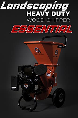 GreatCircleUSA Wood Chipper Shredder Mulcher Heavy Duty Gas Powered 3 in 1 Multi-Function 3 Inch Max Wood Diameter Capacity EPA/CARB Certified Aids in Fire Prevention - Building a Firebreak