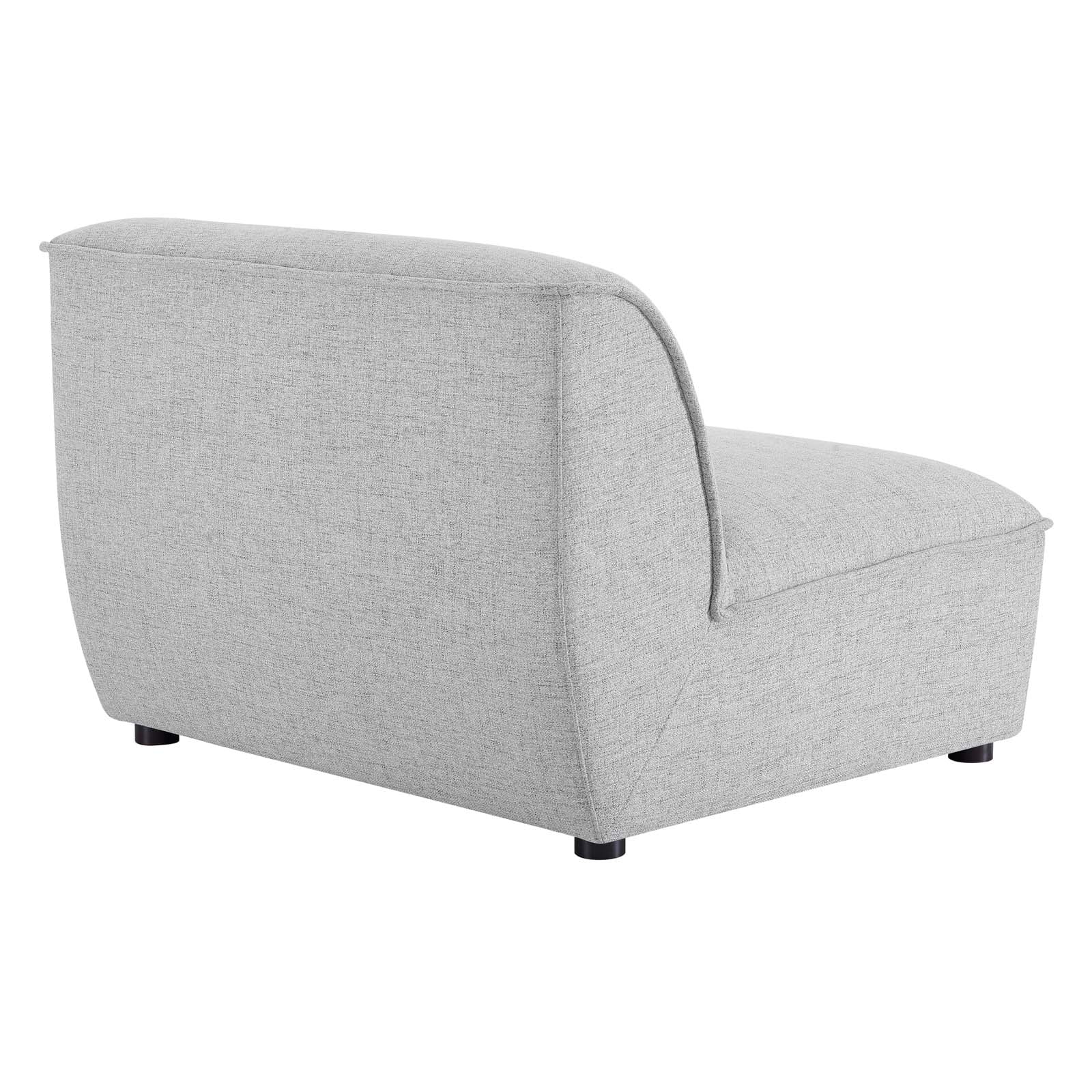Modway Comprise 5-Piece Sectional Sofa in Light Gray