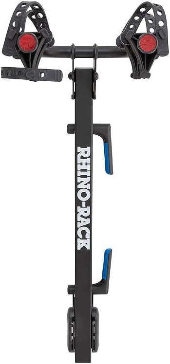 Rhino-Rack 2 Bike Hitch Mount Bike Carrier, Bike Rack Bicycle Carrier Racks Hitch Mount Double Foldable Rack for Vehicles, Heavy Duty and Adjustable Cradles - RBC045