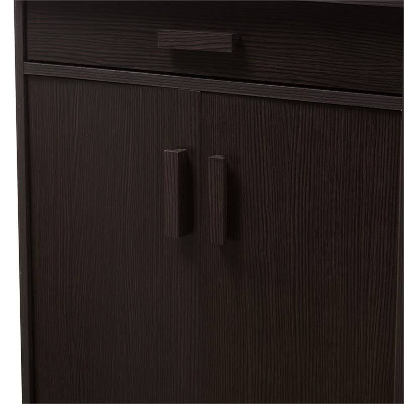 Baxton Studio Bienna Shoe Cabinet in Wenge Brown - 146-21003-8267-CMYX