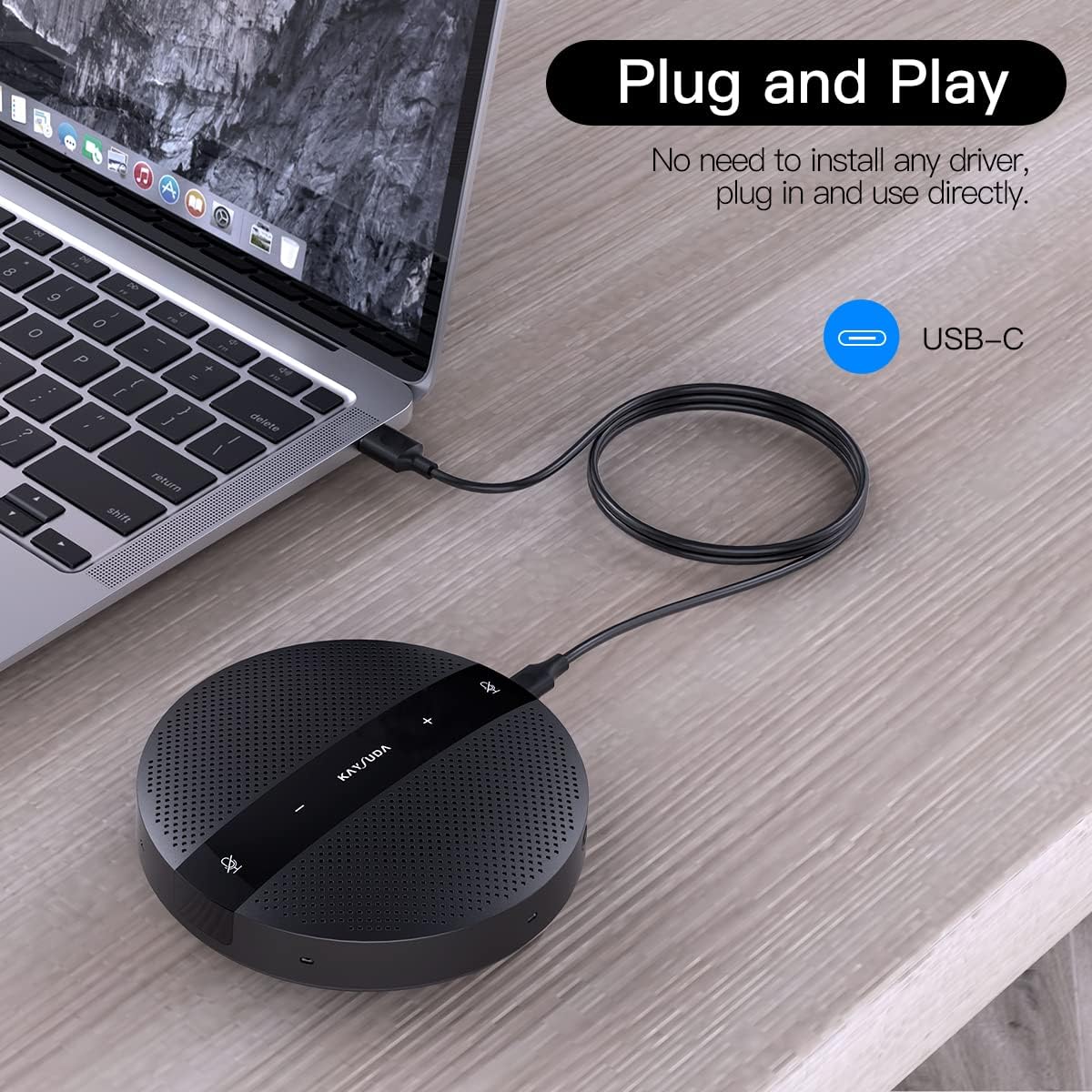 PC Microphone Speaker Business Conference USB Speakerphone for Skype, Webinar, Call Center Pack of 2