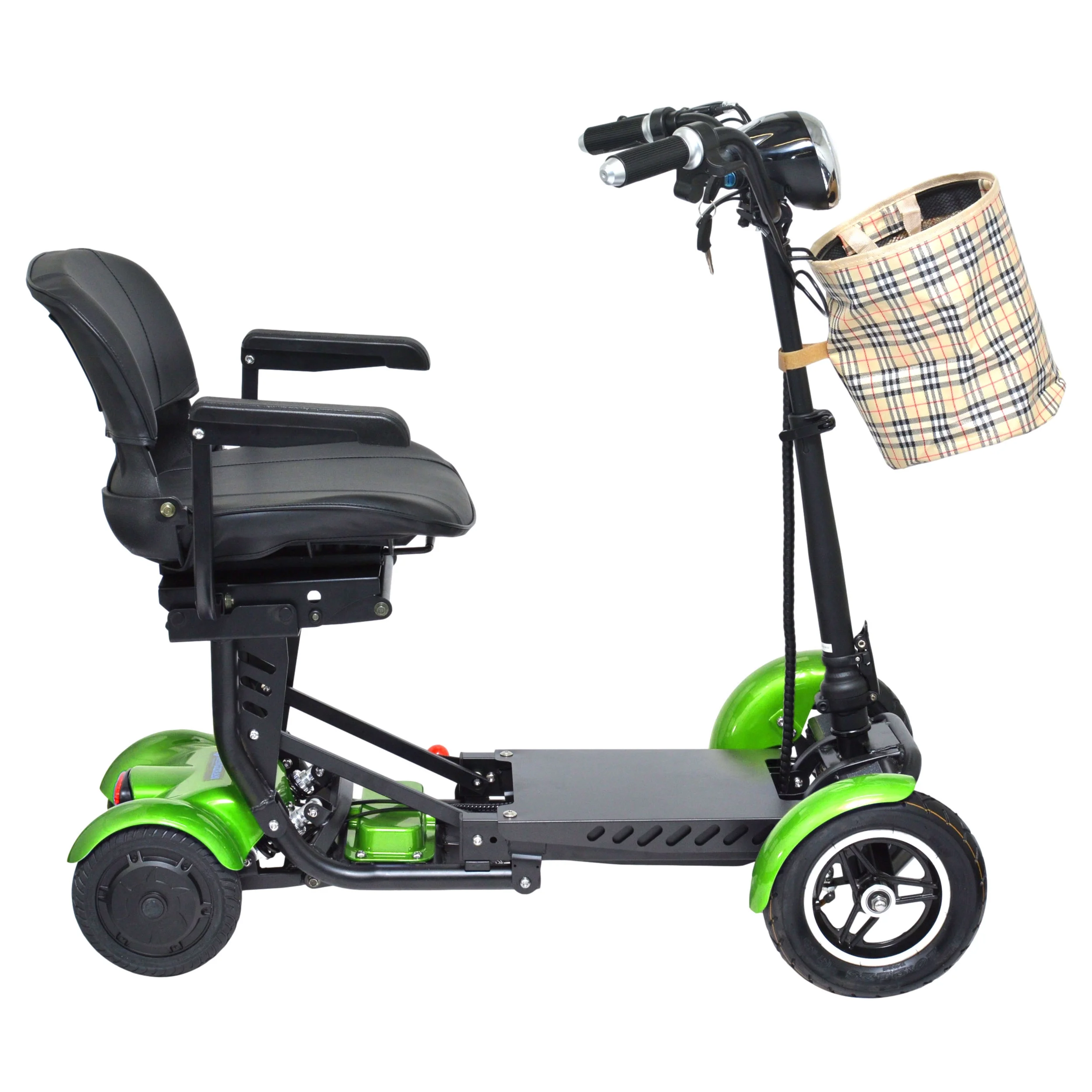 Bangeran Electric Mobility Scooter, 4 Wheel Foldable Portable, Up to 12 Miles - Blue