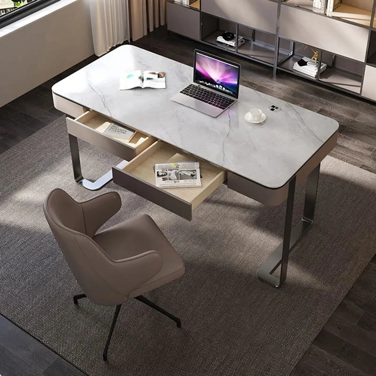 Storage Meeting Office Desk Minimalist Executive Desktops Work Modern Office Desk Luxury Adjustable Escritorios Home Furnitures