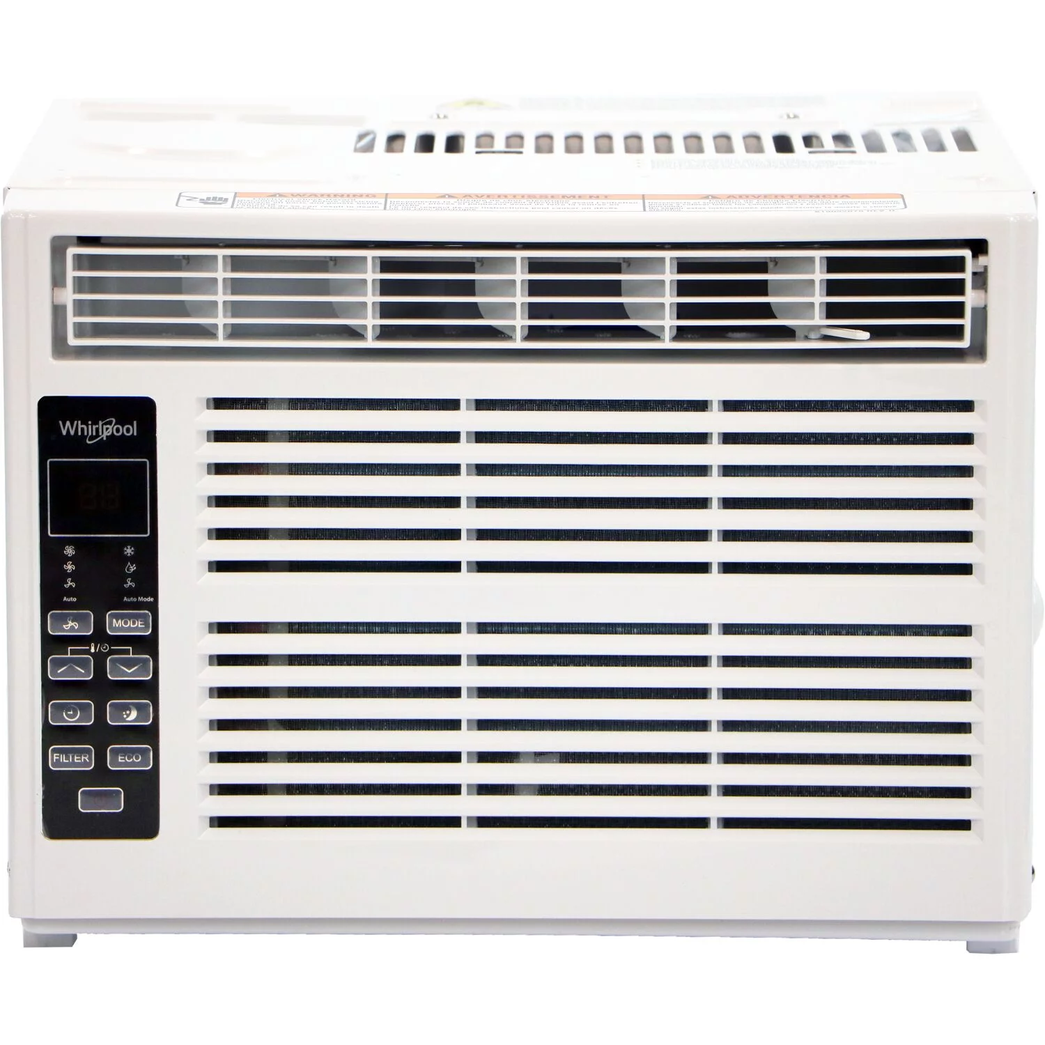 Whirlpool Energy Star 6,000 BTU 115V Window-Mounted Air Conditioner with Remote Control | Digital Display | Dehumidifier | 24H-Timer | Cooling for Living Room, Bedroom, Areas up to 250 Sq.Ft