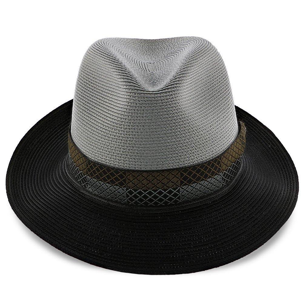 Andover - Stetson Milan Straw Fedora Hat - TSANDV - Ivory/Cognac - 7 1/2