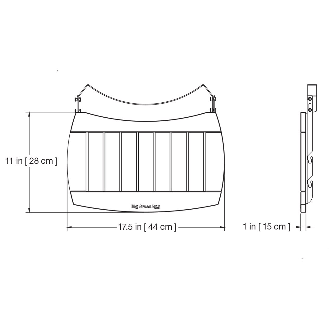 Big Green Egg Side Shelves, Acacia Wood, Extra Large