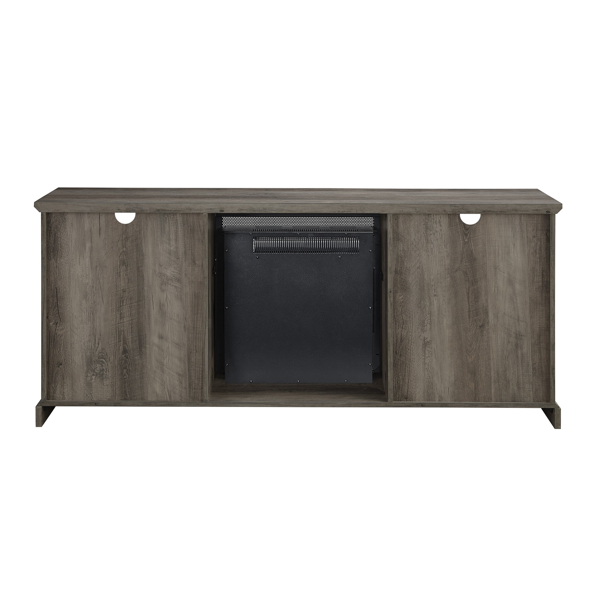 River Street Designs Bristol Gray Wash Fireplace TV Stand
