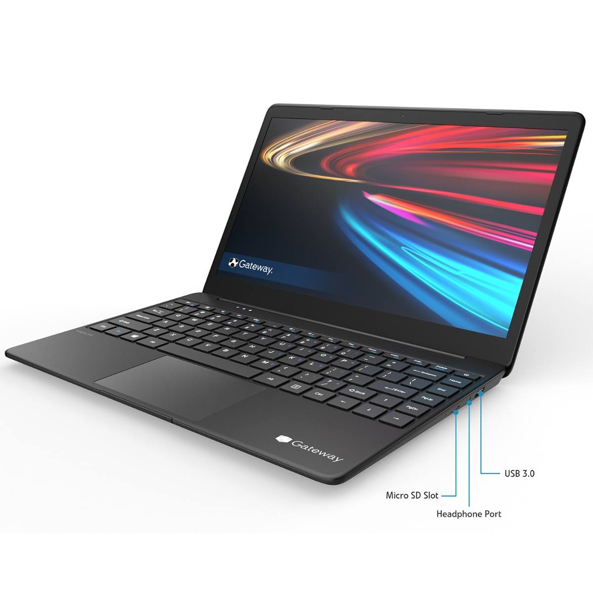 Gateway GWTN141-3BK Ultra Slim Notebook 14.1& FHD i3-1005G1 1.2GHz 4GB Ram 128GB SSD Win 10S Home Black