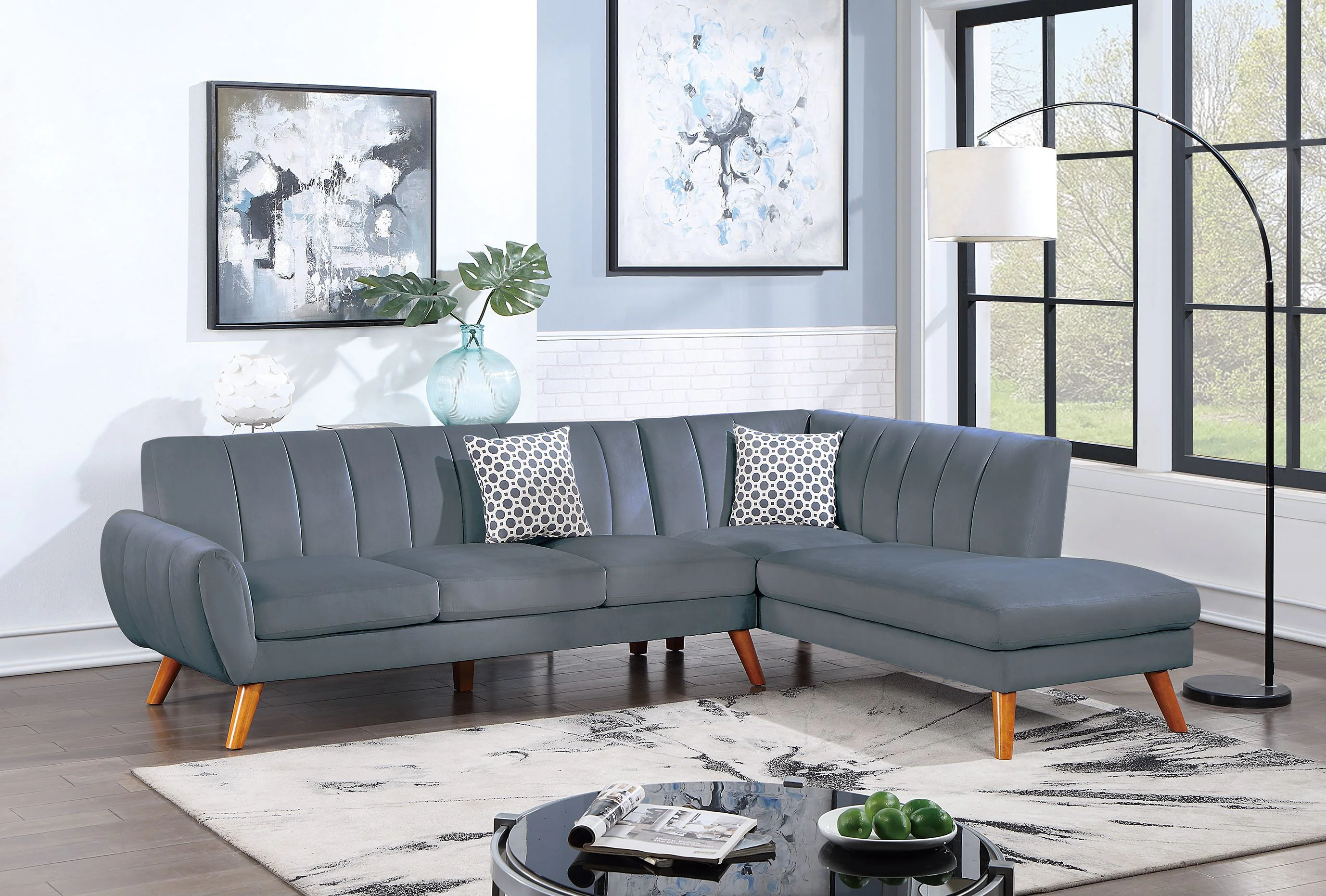 2-Piece Sectional Set with Chaise and Sofa - Elevate Your Living Space